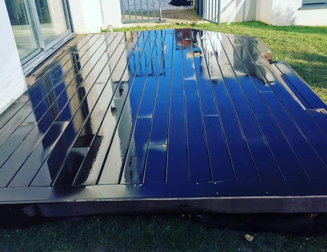 terrasse bois en bambou MOSO fixation invisible Billy le Grand 51400 ( 51 Secteur Marne ).